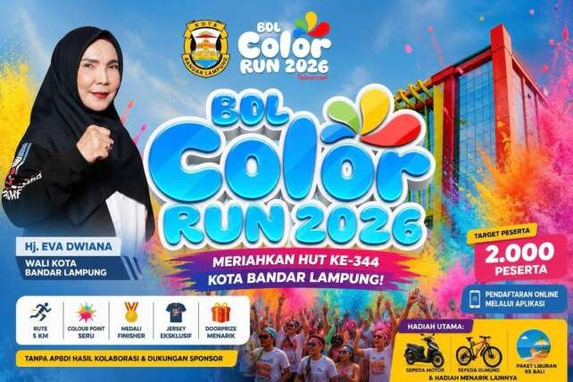 Bandarlampung Colour Run 2026 untuk masyarakat luas.