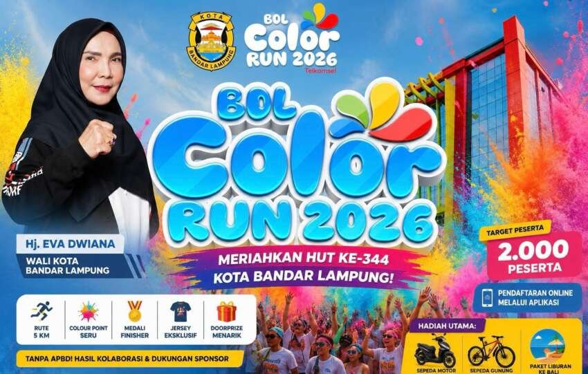 Bandarlampung Colour Run 2026 untuk masyarakat luas.