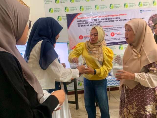 Sosialisasi sanitasi lingkungan, pola hidup sehat, dan penanganan sampah di ILS, Way Halim. (Foto: Onoff)