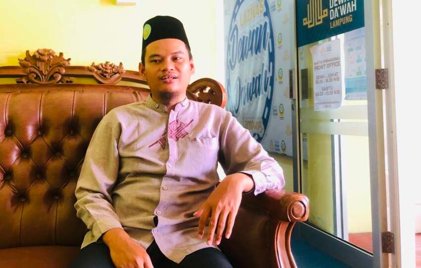 Ustaz Aliyudin, Sekretaris DDII Lampung.(foto: Onoff)
