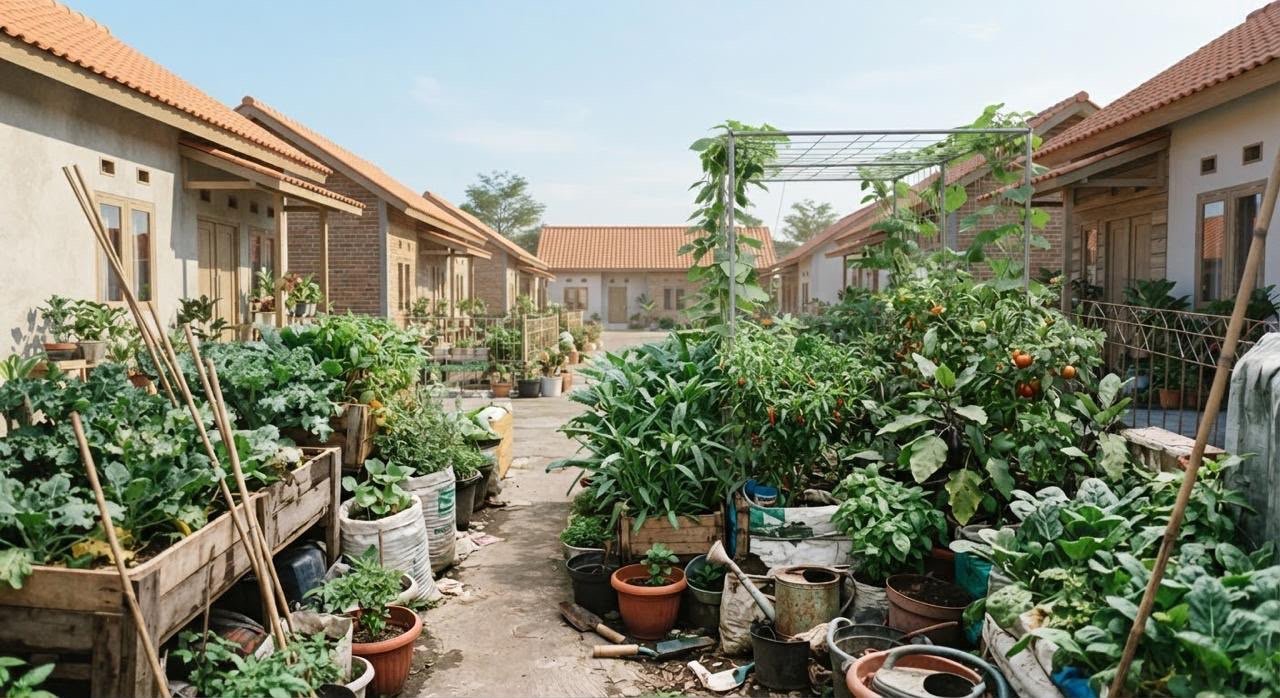 Konsep urban farming mulai banyak dipraktikkan warga perkotaan.(ilustrasi: Onoff)
