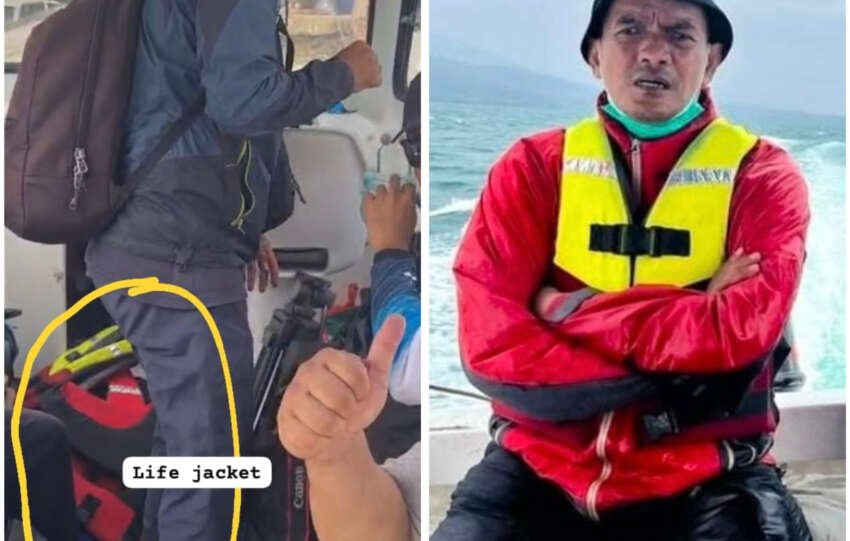 Life jaket yang disinyalir ada di Speedboat Arupadhatu 1 dan dikenakan salah seorang penumpang.(foto: ist)