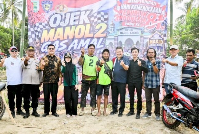 Ajang Gas Amal Ojek Manol 2 sukses digelar di Sirkuit Gang Asem.(foto: ist)