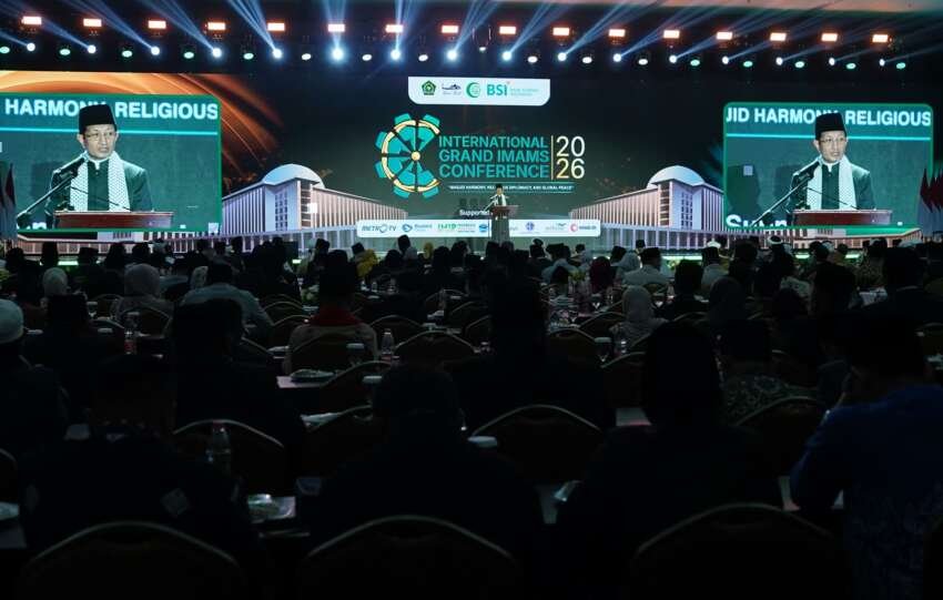 Menag Nasaruddin Umar saat membuka International Grand Imam Conference (IGIC) 2026.(foto: ist)