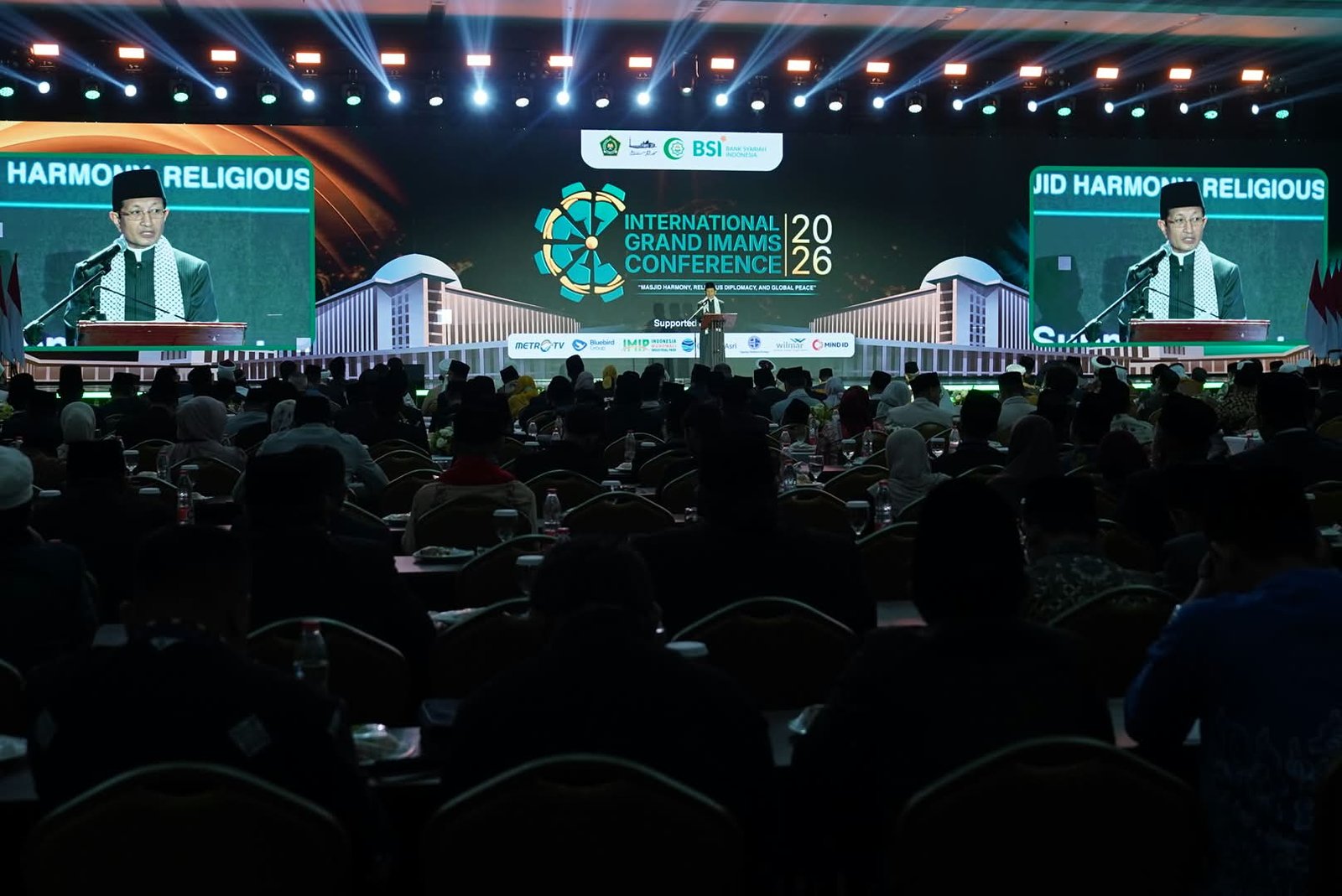 Menag Nasaruddin Umar saat membuka International Grand Imam Conference (IGIC) 2026.(foto: ist)