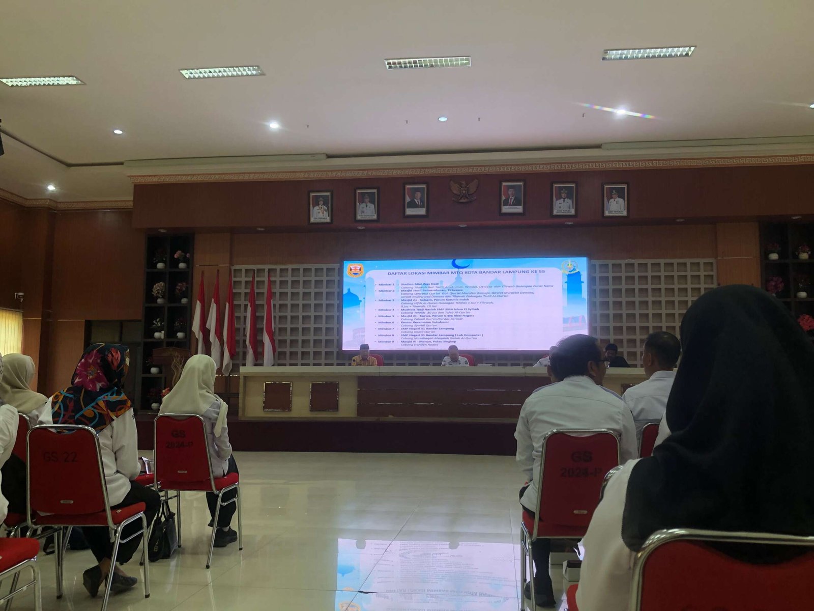 Rapat persiapan pelaksanaan MTQ ke-55 Kota Bandar Lampung.(foto: Onoff)