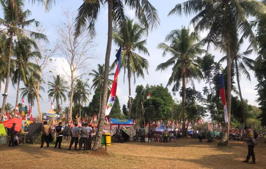 Suasana perkemahan menjelang penutupan Kemah Bhakti Satya Linmas.(foto: Onoff)