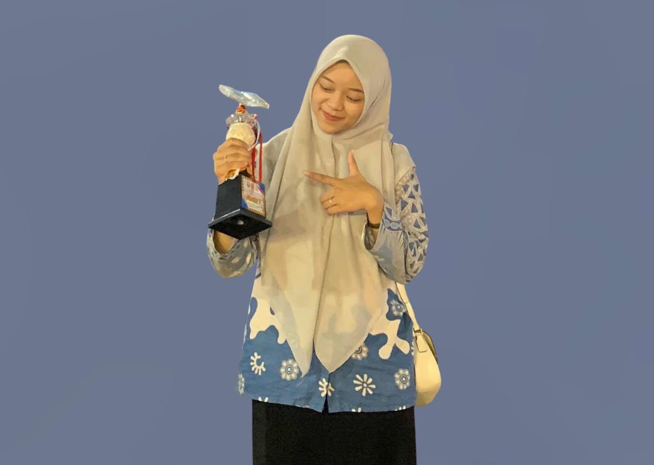 Desi Fitriani, peraih juara 1 MTQ Kota Bandar Lampung cabang Murottal Remaja Putri.(foto: ist)